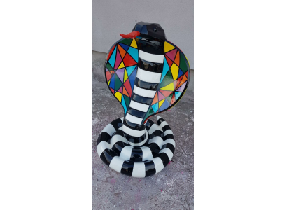 Sculptures de jardin abstraites et modernes en forme de cobra serpent-dessin, de design.