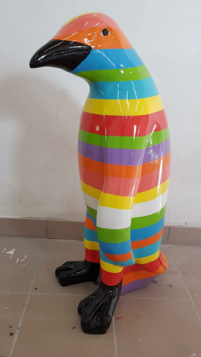 Sculptures de figurines abstraites modernes, sculptures de designer pour décorer le jardin, décoration de pingouin.