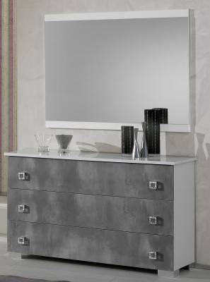 Chambre Ensemble de meubles italiens de luxe 6 pièces Lit Lits Armoire Commode neuf