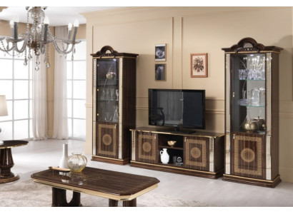 Meuble de cloison italien Armoire Vitrine Meuble TV Ensemble de 3 pièces de haute qualité Vitrines TV en verre