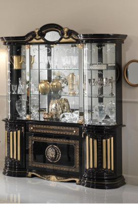 Vitrine Armoire en verre Armoire de salon Vitrine Vitrines Meubles italiens Bois