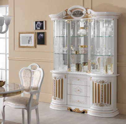 Meubles de luxe italiens xxl Vitrine Armoire commode Armoire en verre Armoire de designer neuve