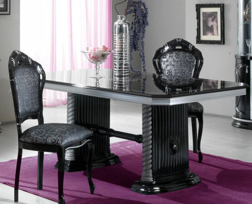 Table de salle à manger classique Salon Tables Meubles italiens Table en bois 185/230cm