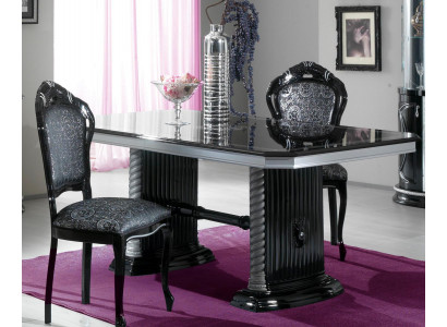 Table de salle à manger classique Salon Tables Meubles italiens Table en bois 185/230cm