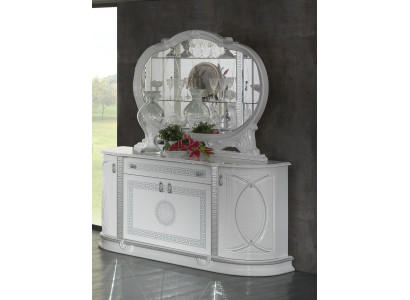 Miroir Commode Armoire Commodes Buffet Chambre à coucher Ensemble de chambre Bois Style moderne 2 pièces