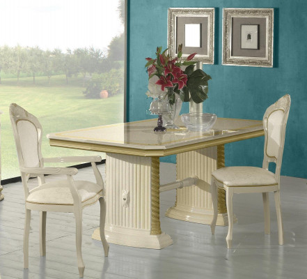 Style Table à manger Table en vrai bois Tables classiques de designer Meubles italiens