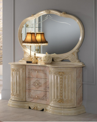 Miroir Commode Armoire Commodes Bahut Ensemble de chambre Bois Style moderne neuf