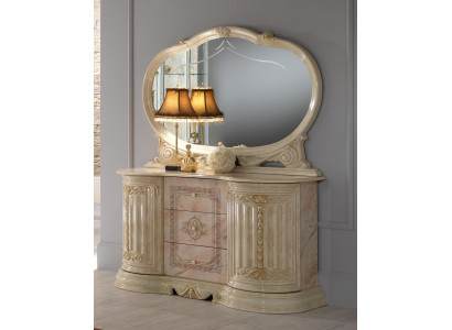 Miroir Commode Armoire Commodes Bahut Ensemble de chambre Bois Style moderne neuf