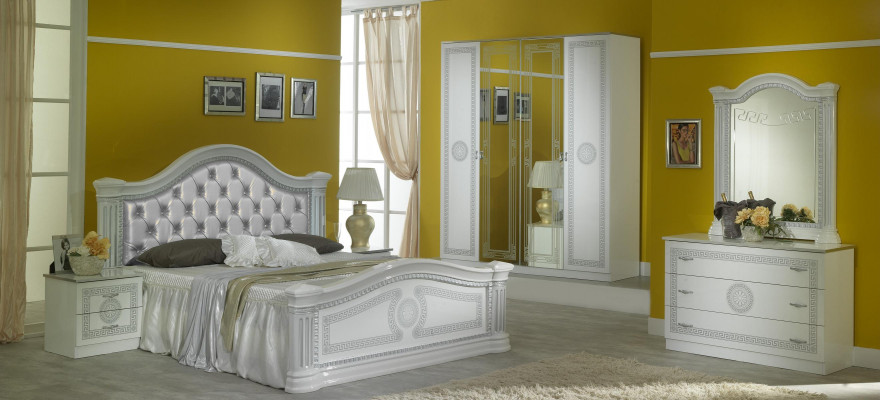 Lit de concepteur Lits de chambre Chesterfield Textile Cuir Hôtel de luxe Tapisserie