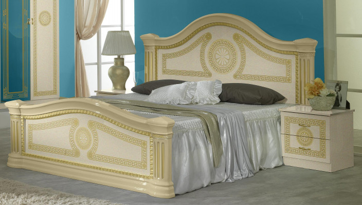 Lit double lit classique Sti Lits Rembourrage Meubles italiens en bois