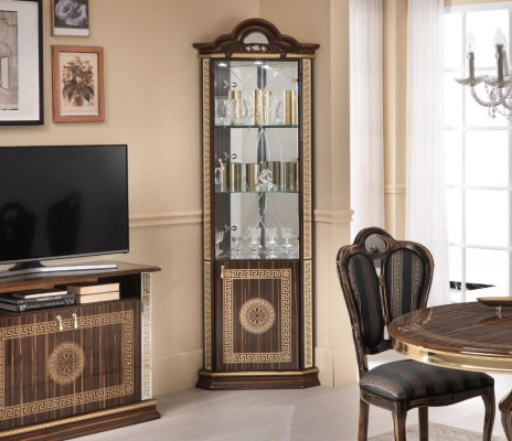 Armoire d'angle vitrée Armoire Armoire d'angle Armoires Meubles Vitrine Design Mobilier Étagères neuf