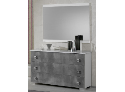 Tables consoles Table Table Side Board Chambre à coucher Bois Miroir + Commode Coffres de tiroirs