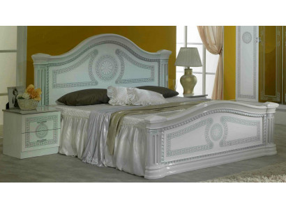 Chambre à coucher design 3 pièces. Lit 2x Table de chevet Classique r Ensemble de lits de luxe Meubles