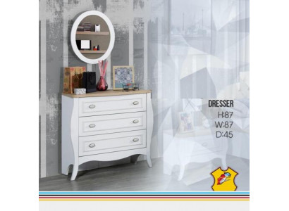Tiroirs en bois Design Chambre Commode Miroir Bahut Style Luxe
