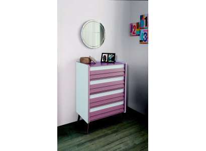 Commode avec miroir Commodes en bois Meubles Armoire Chambre d'enfants Rose nouveau