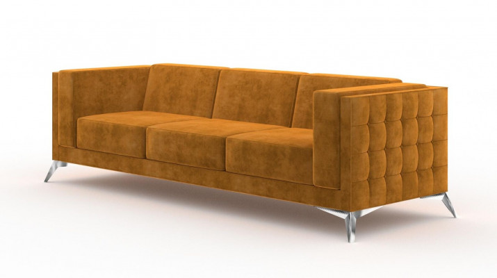 Grand canapé Revêtement Canapé Textile Chesterfield Canapés Tissu xxl Trois places 3 places