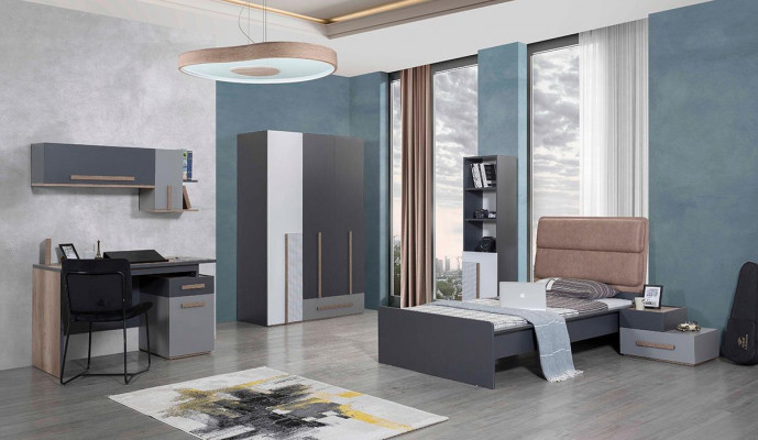 Bureau Table moderne Étagère murale Bois Jeunesse Chambre d'enfants Meubles Design