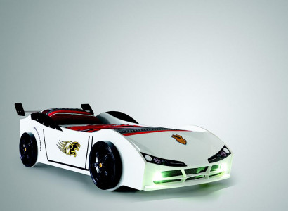 Voiture de course Lit de voiture Matelas Lit pour enfants Lit de voiture Chambre d'enfant Mobilier