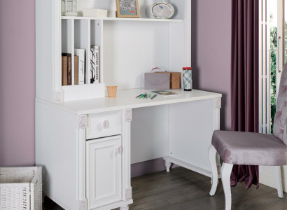 Bureau Jeunesse Chambre Enfant Bois Meubles Design Table Blanche Maison de Campagne