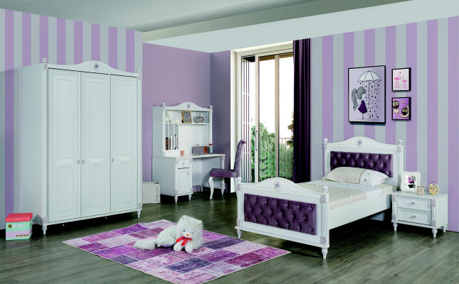 Designer table de chevet pour lit Lit Chambre Jeunesse Ensemble de meubles 2pcs. Lits