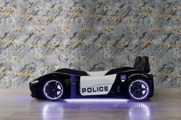 Lit de voiture de course avec matelas Lit d'enfant de voiture Lit de voiture Chambre d'enfants Mobilier