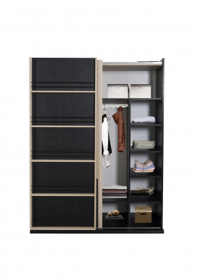 Étagère de garde-robe de bureau Armoire en verre Armoires Mobilier Bois Ameublement Étagères