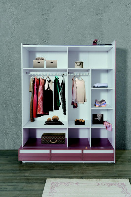 Conception de garde-robe Meubles Chambre d'enfants Armoire blanche Chambre à coucher