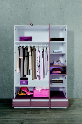 Conception de garde-robe Meubles Chambre d'enfants Armoire blanche Chambre à coucher