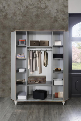 Chambre d'enfants Ensemble de design Lit Table de chevet Commode Armoire 4 pièces.