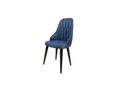 Tabouret de salle à manger original de couleur bleue avec un dossier moelleux pour votre salle à manger