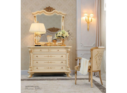 Buffet Commode Miroir Armoires Bois Beige Ensemble Chambre Luxe