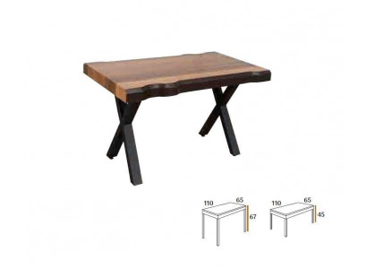 Table basse en bois sur pieds noirs pour votre salon modèle de design original