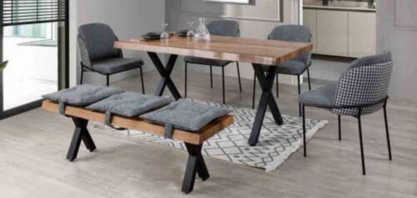 Table à manger 4 chaises Tabouret Siège Banquette Ensemble original Ensemble à manger Salle à manger