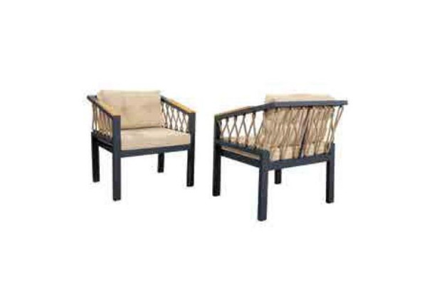 Meubles de jardin Ensemble de canapé Siège Mobilier de terrasse Table de patio Canapé Canapé Ensemble de 4 pièces