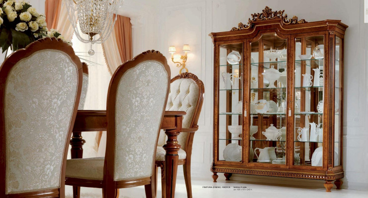 Vitrine Armoires Vitrines Bois Luxe Salon Mobilier Garde-robe Marron