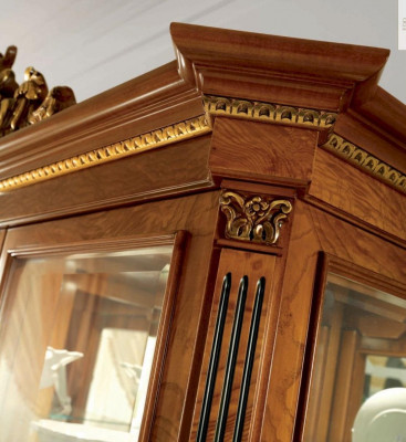 Vitrine Armoires Vitrines Bois Luxe Salon Mobilier Garde-robe Marron