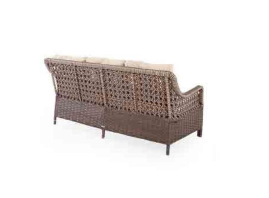 Meubles de jardin ensemble canapé table fauteuil groupe de siège véranda tabouret 6 pièces.