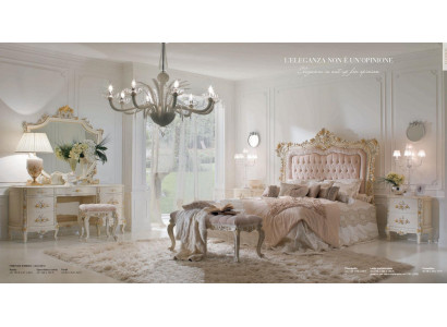 Chambre de luxe Lit double Table de chevet Suite Coiffeuse 7 pièces