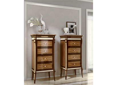 Commode armoires de luxe Commodes en bois Ensemble de chambre à coucher brun 2 pièces