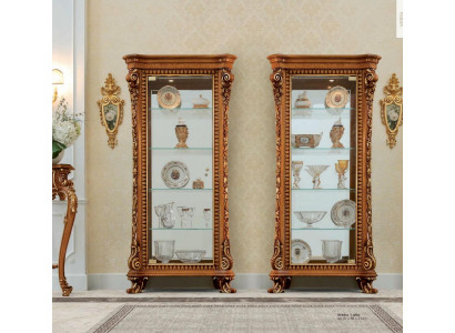 Vitrine Armoires Vitrines Bois Luxe Salon Meubles Or Armoire