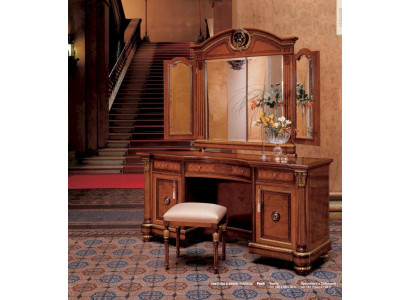 Table de maquillage élégante avec miroir - Ensemble de table de maquillage luxueux pour chambre