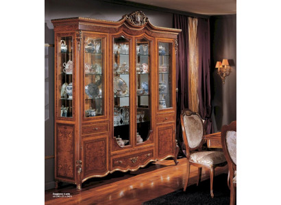 Vitrines armoires Marron Grandes Vitrines Armoire de luxe Bois Salon