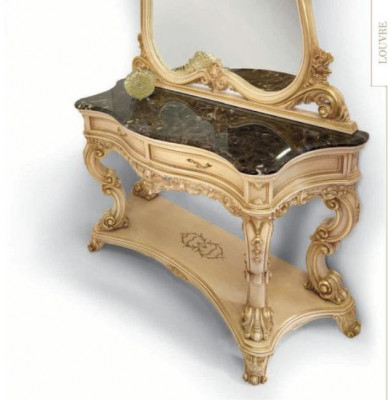 Suite Coiffeuse Miroir Console ensemble Beige Chambre