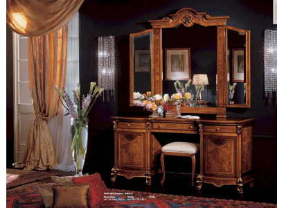 Coiffeuse Miroir Coiffeuse Console Bois Marron De Luxe Meubles