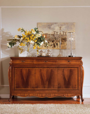Buffet commode Armoires de luxe Commodes Salons Bois Marron Mobilier