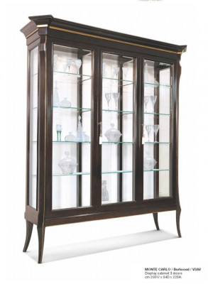 Vitrines de présentation de luxe Armoires Vitrines Armoire Salon Bois Noir Verre
