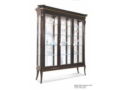 Vitrines de présentation de luxe Armoires Vitrines Armoire Salon Bois Noir Verre