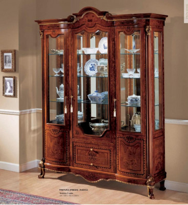 Vitrines de présentation Armoires Marron Vitrines Armoires de luxe en verre Bois Salon