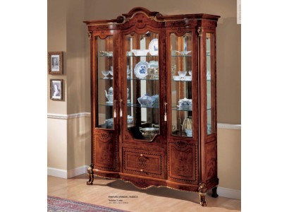 Vitrines de présentation Armoires Marron Vitrines Armoires de luxe en verre Bois Salon
