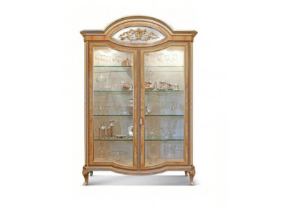 Vitrine Armoires de luxe Vitrines Bois Mobilier de salon Or Beige